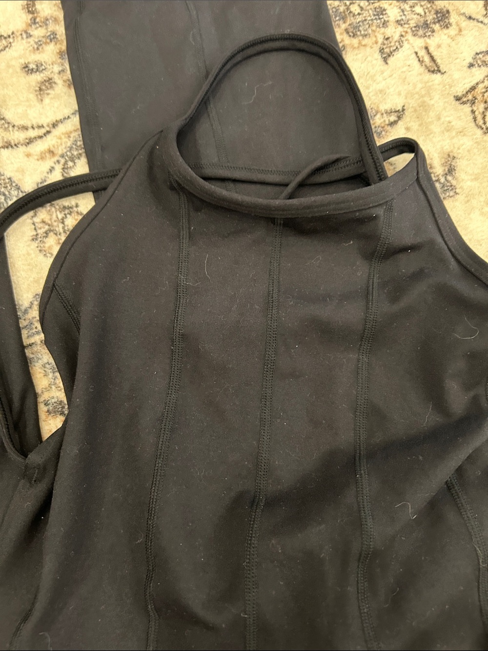 NWT! Free People Black Strappy Leggings Jumpsuit - Picture 4 of 7